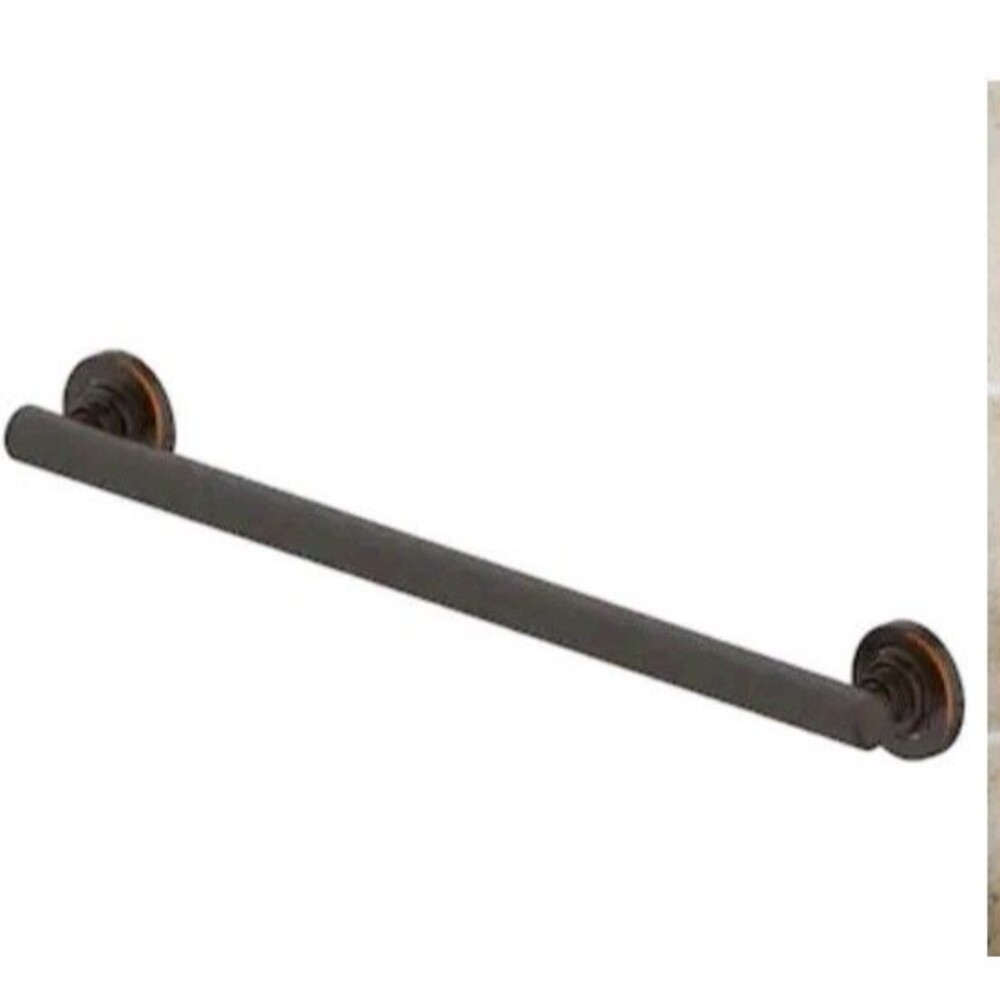 Allen+Roth Townley 24" Oil Rubbed Bronze Wall Mount ADA Compliant Grab Bar 500lb